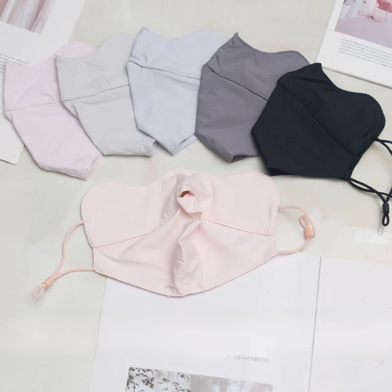 マスク フルフェイス 男女用 アイスシルク 通気性 薄型 UVカット 新作 高デザイン