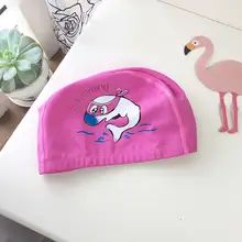 スイムキャップ キッズ ボーイズ ガールズ イルカ柄 UVカット 防水 大きめ かわいい