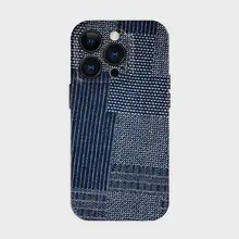 おしゃれなデニムチェック柄iPhone用ケース【個性派・ストリートスタイル】