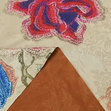 デジタルプリント牡丹柄素材の旗袍風ドレス【サテン生地・ルームウエアに最適】