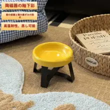 ペットフードボウル セラミック 耐熱 猫 犬 フリーズドライおやつ 黒スタンド付き スプーン付き「pecolo」