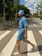 秋季用 メンズデニムショートパンツ【薄手・トレンドデザイン・カジュアル】