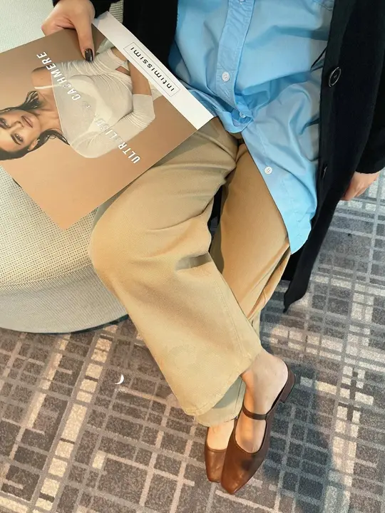 高腰ワイドレッグパンツ【春秋向け・フィット・大人かわいい】（セットアップ対応）