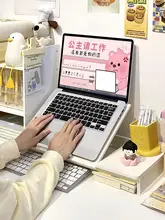 学生用デスク用昇降スタンド【調整可能・ノートパソコン用・放熱効果あり】