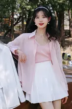 スウィート＆スパイシーなデザインのキャミソールカーディガン【女性用・小柄対応・シャツとタンクトップの2点セット】（セットアップ対応）