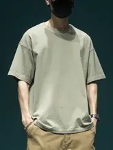 メンズ夏用ゆったりフィットTシャツ【コットン100％・ショートスリーブ・スポーツ＆カジュアル用】