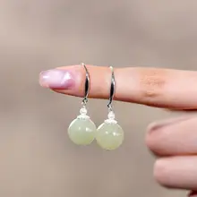 和田玉製イヤリング【天然水晶・翡翠・パール・六角デザイン】