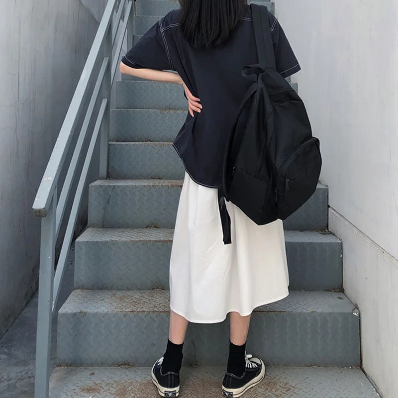 入学式 ママ コーデ 40代 | 白色コットン製Aライン中長丈スカートの着こなし特性