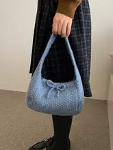 ニットトートバッグ レディース シンプル ルーズ 通勤 着回し おしゃれ 韓流