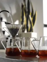 耐熱ガラス製 手煎コーヒードリッパーポット【雲のデザイン・おしゃれな500mlタイプ】