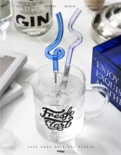 Easygood カラフル環境保護耐熱太型ガラスストロー【インスタ映え・ジュース・コーヒー用】