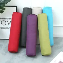 無地コットンリネン多機能円柱型枕カバー【睡眠用・ソファ用・ネックサポート・ロングタイプ】