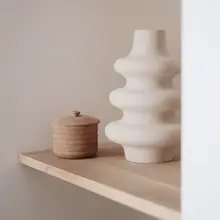 Homeside 素焼きドットデザイン花瓶【水栽培用・北欧スタイル・インテリア装飾】