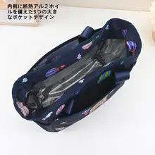 カートンデザインの大容量アルミ箔保温ランチバッグ【学生用・お弁当輿・大サイズ】