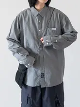 春秋用 ヴィンテージ風 ストライプ長袖シャツ【男女兼用・フィット・カジュアル】（セットアップ対応）