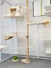 猫用爪柱付きキャットタワー【トンネル・遊び場・縄編み】