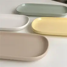 角丸長方形プレート 魚皿 朝食皿 寿司皿 家庭用皿 陶器 食器
