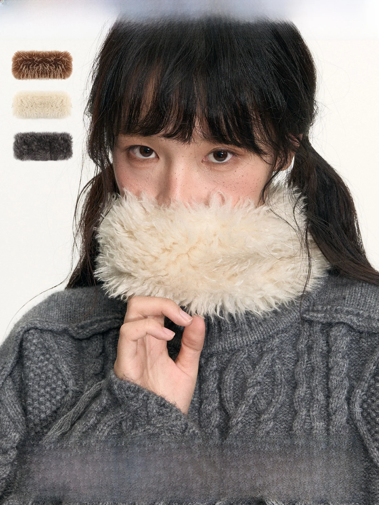 冬用マルチタイプファー付きネックウォーマーの効果と実際の使い方