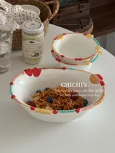 カラフルドットデザインの飯碗【家用・高級感ある食器・スープボウル・ヨーグルトボウル・フルーツ皿】