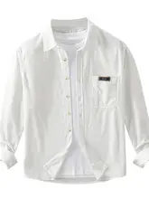 長袖コーデュロイシャツ【春秋用・ゆったりフィット・男性用・カジュアル】