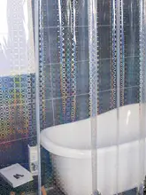 防水バスカーテン【透明・透光性・キッチンやエアコン用間仕切り】（セットアップ対応）