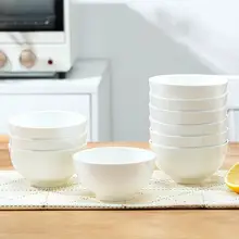 景徳鎮製 骨瓷 白いご飯茶碗【家庭用・陶器製・単品】