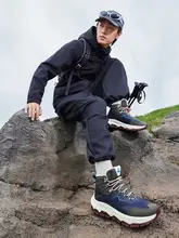 Peak トレッキングシューズ メンズ ハイカット 撥水 防寒 耐久性 登山 アウトドア 秋 冬