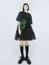 TEATREE 自製メッシュワンピース【コットン素材・ゆったりシルエット・夏用】