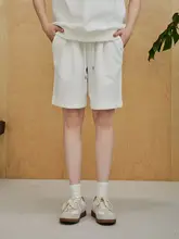 HISHER ウェア メンズウィメンズ共用 ハニカムテクスチャー カジュアルショートパンツ