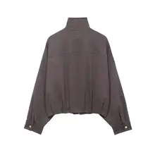 女性用 長袖スタン  ドカラージャケット【高腰パンツ付き】（セットアップ対応）