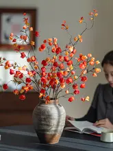 中華風デザインの造花ライトランタンフルーツブーケ【高級感のあるリアルな装飾用】