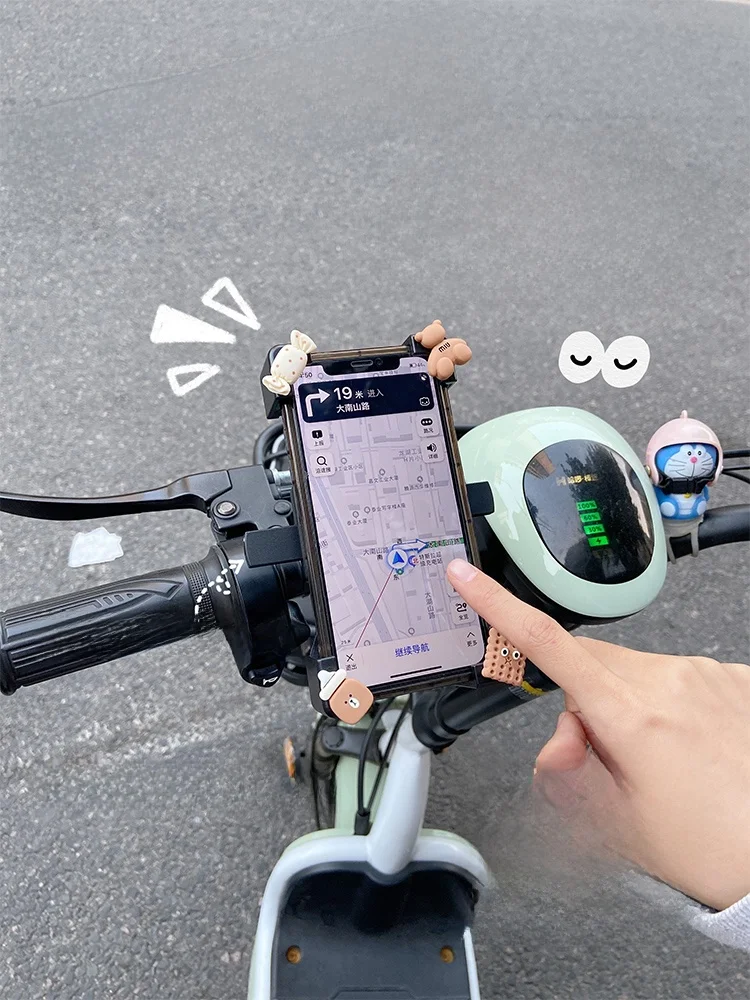 自転車・バイク用スマホホルダー：後方ミラー取付可で安全な運転を実現