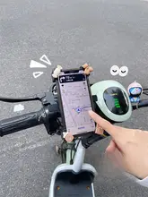 自転車・バイク用スマホホルダー【可愛いデザイン・後方ミラー取付可】