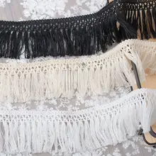 高品質 タッセルコットンレース 刺繍入り 毛糸タイプ DIY手芸用