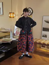ブローチ レディース 刺繍 フラワーモチーフ 赤 黒 緑 着回し おしゃれ