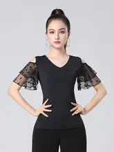 アイスシルク製 ラテン舞踊用トップス【女性用・短袖・モダンダンス】