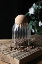 ガラスジャー コルク栓付き 保存容器 コーヒー豆 茶葉 スパイス 収納 家庭用 キッチン おしゃれ