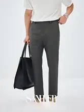 高級コットンストレッチ パンツ【春夏用・通勤・メンズ・ストレート】