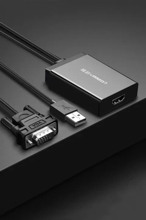 VGA HDMI 変換アダプタ 高画質 ノートPC デスクトップ モニター プロジェクター 接続 「UGREEN」