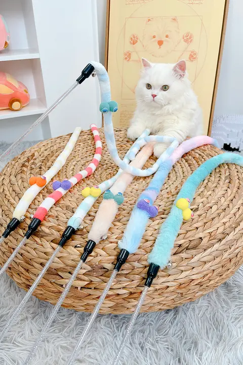 猫用おもちゃ スティック型おもちゃ【長い棒・猫の歯磨き・運動不足解消】