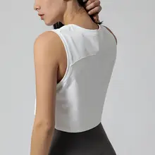 女性用 フィットネスランニングタンクトップ【ノースリーブ・ルーズフィット・ウエスト部分露出】