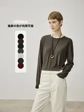 水洗い可能なバイカラー風ニットセーター【レイヤードスタイル・軽やか】