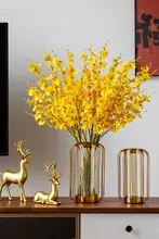 高級感ある透明ガラス花瓶【ドライフラワー・水耕栽培・リビングやダイニングの装飾用】