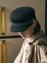 冬用 女性用ダックビルキャップ【ウール・ブラック・多用途】