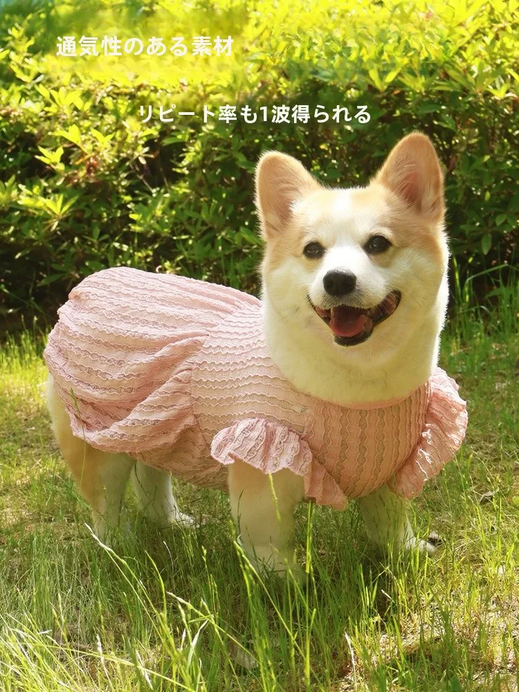 犬用メッシュベスト プリンセスデザイン：春夏の户外活動に最適な通気性とデザイン