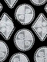厚手ポリエステル製 エンボス刺繍ダイヤモンド布パッチ
