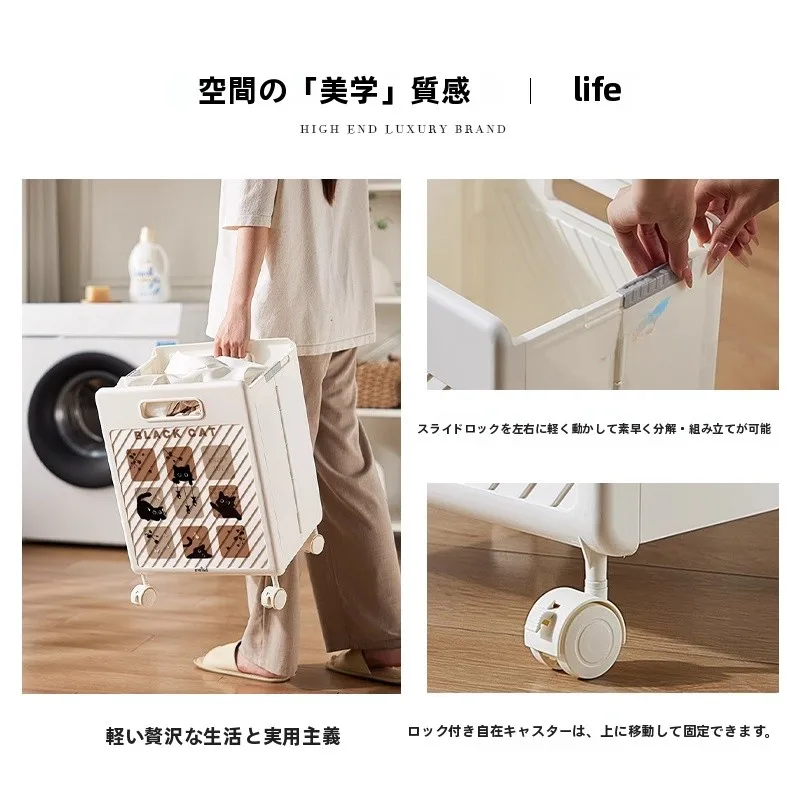 Tlife メッシュ折りたたみ式ランドリーバスケット：家庭用バスルーム収納の効率性とカビ防止機能