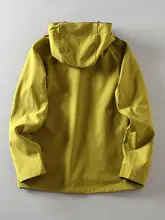 春用 アウトドア 防風 防水加工 男性用 フード付き ソフトシェルジャケット