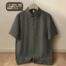 高級リネン製 メンズ 夏用薄手半袖Tシャツ【ストレートパンツ・カジュアルデザイン・中華風】