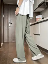 涼感パンツ【男性用・ストレート・ゆったり・薄手・ドライタッチ・カジュアル】